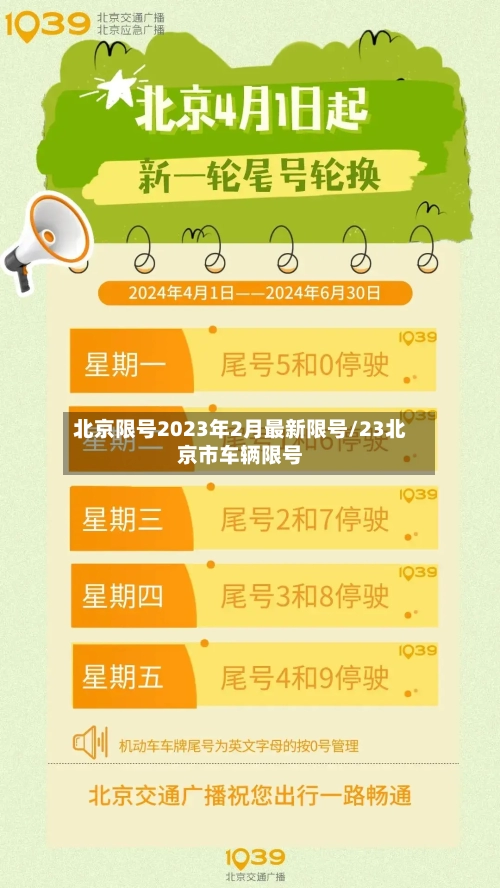 北京限号2023年2月最新限号/23北京市车辆限号-第3张图片
