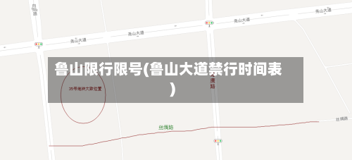 鲁山限行限号(鲁山大道禁行时间表)