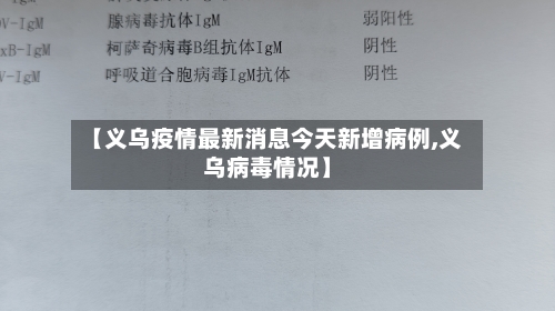 【义乌疫情最新消息今天新增病例,义乌病毒情况】-第2张图片