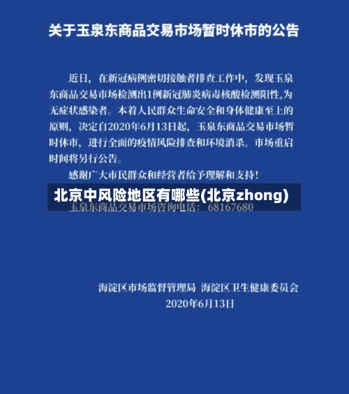 北京中风险地区有哪些(北京zhong)