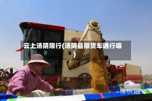 云上汤阴限行(汤阴县限货车通行嘛)-第2张图片