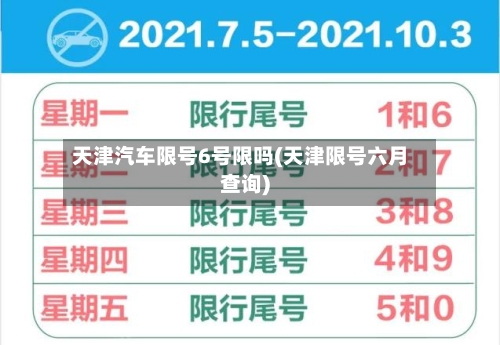 天津汽车限号6号限吗(天津限号六月查询)-第2张图片