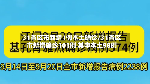 31省区市新增1例本土确诊/31省区市新增确诊101例 其中本土98例-第3张图片