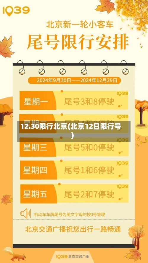 12.30限行北京(北京12日限行号)-第2张图片