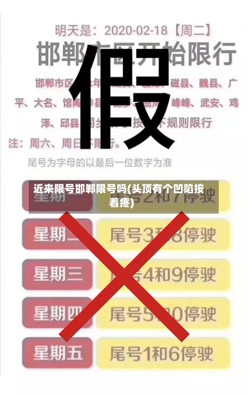 近来限号邯郸限号吗(头顶有个凹陷按着疼)-第2张图片