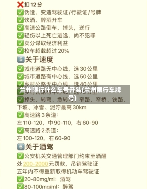 兰州限行什么车号开头(兰州限行车牌号)-第2张图片